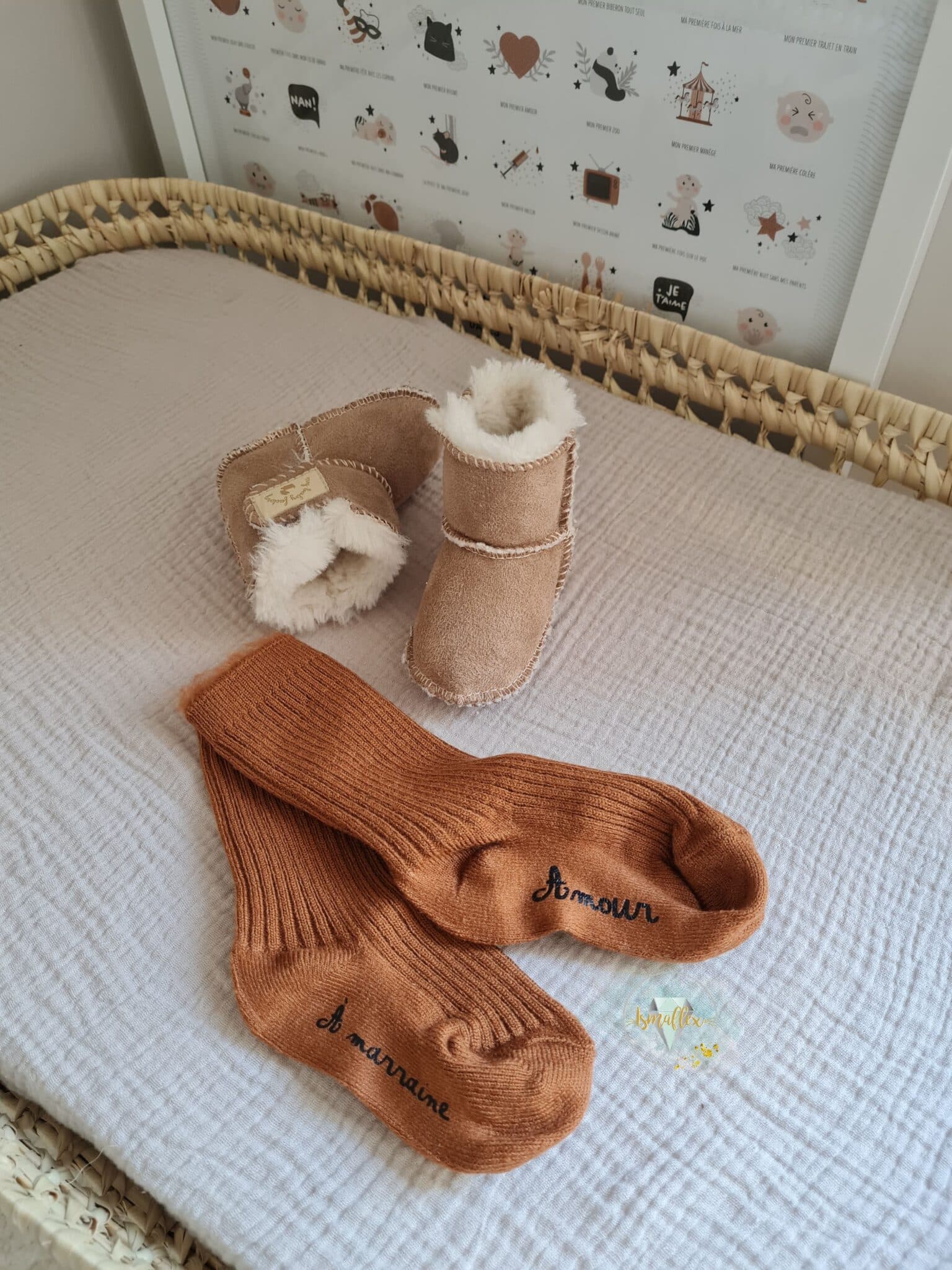 Chaussettes Bébé Personnalisables Pour Halloween - Message 'Trick Or Treat, Smell My Feet' - 100% Coton - Cadeau Mignon Pour Nouveau-né