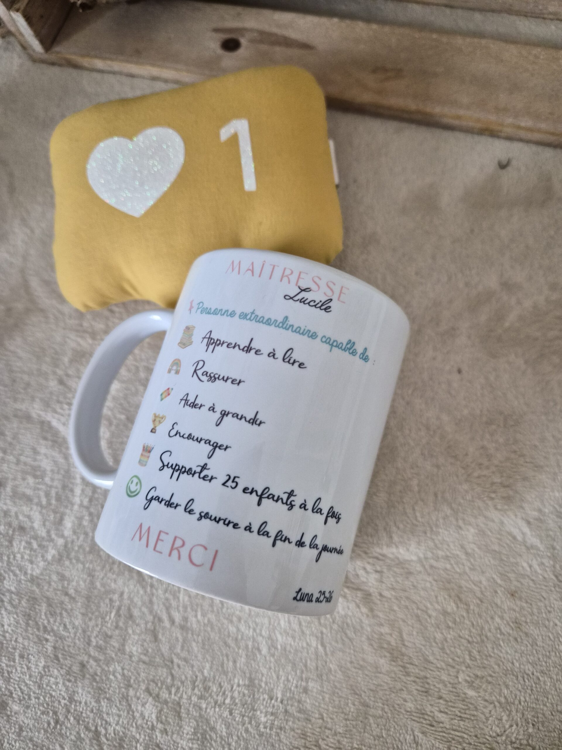 Mug personnalisé maitresse